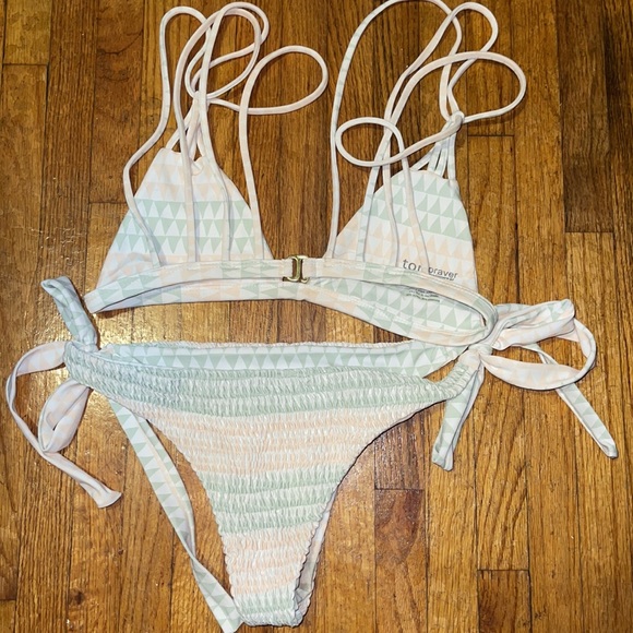 Tory Praver 2pcs bikini Bra Size M & Bottom L - Picture 5 of 11